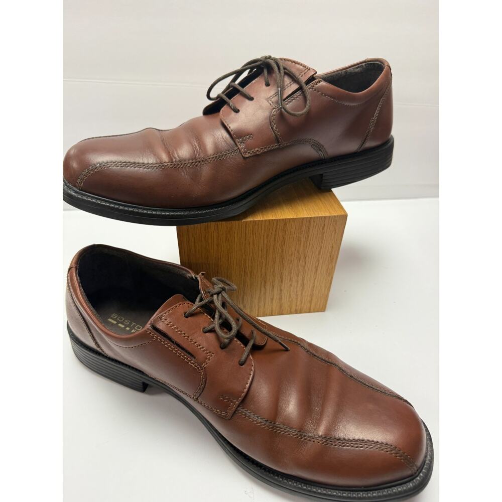 Bostonian Brown Leather Oxford Dress Shoes Flexible Lightweight Comfort Mens 12